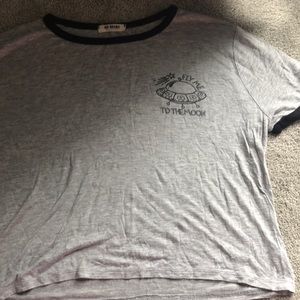 forever 21 fly me to the moon crop top